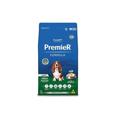 Ração Premier Fórmula Light para Cães Adultos 15kg