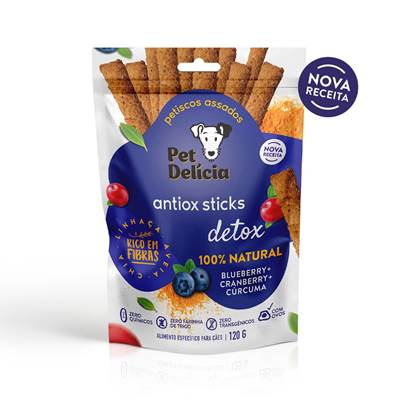 Petisco Pet Delícia Antiox Sticks 120g