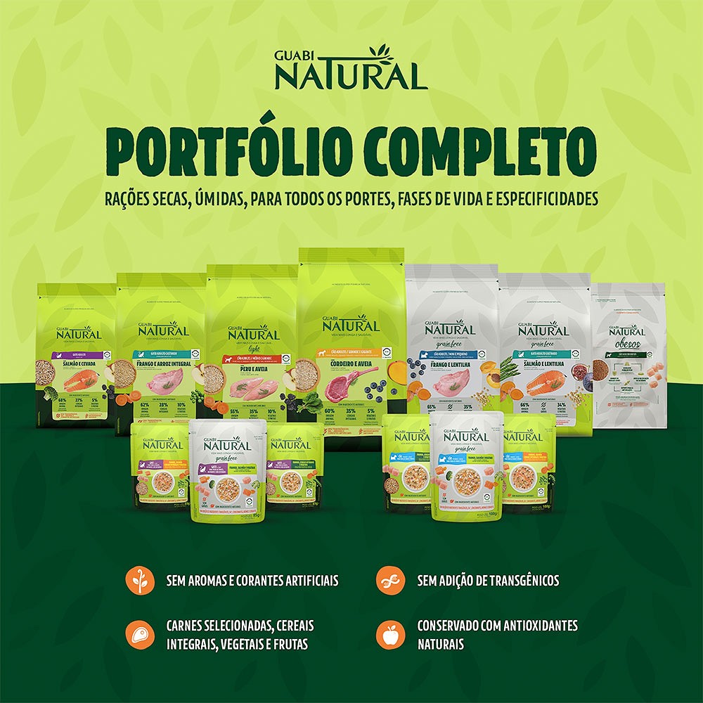 Ração Guabi Natural Grain Free Sachê para Cães Adultos sabor Salmão & Frango