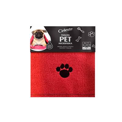 Toalha Celeste Pet Microfibra para Cães e Gatos U