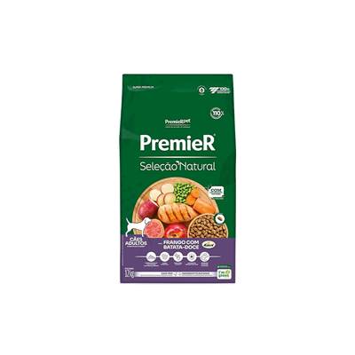 Ração Seleção Natural Premier para Cães Adultos sabor Frango com Batata Doce 12kg