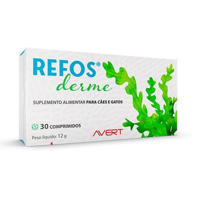 Suplemento Alimentar Refos Derme para Cães e Gatos 30 comprimidos