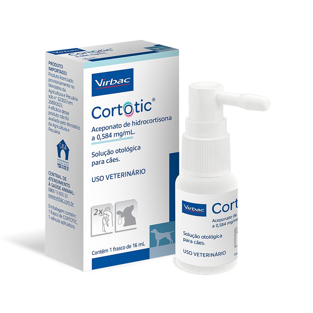 Solução Otológica Virbac Cortotic para Cães