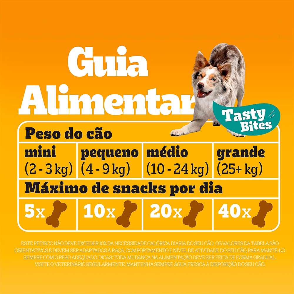 Snack Pedigree Tasty Bites Leite para Cães 