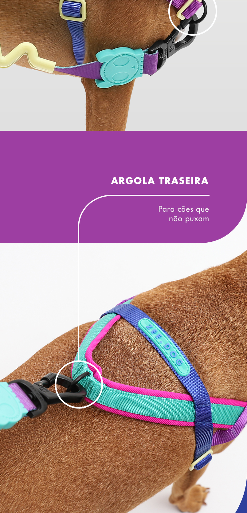 Peitoral Antipuxão SofterWalk para Cachorros Shockwave