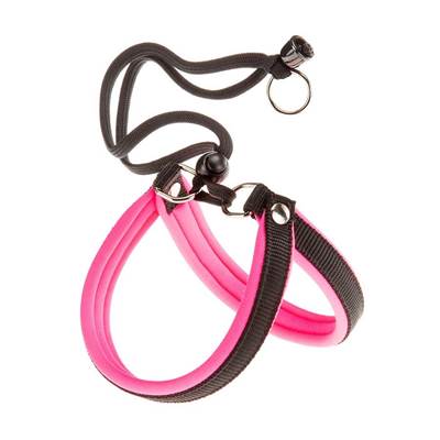 Peitoral Ferplast Agila Fluo Rosa e Preto para Cães 1