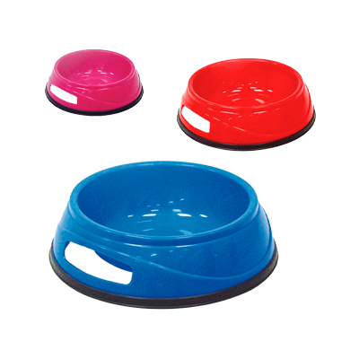 Comedouro Chalesco Antiderrapante para Cães e Gatos - Cores Sortidas 850ml