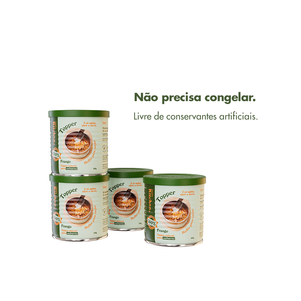 Lata Topper para Ração Zee.Dog Kitchen para Cães sabor Frango