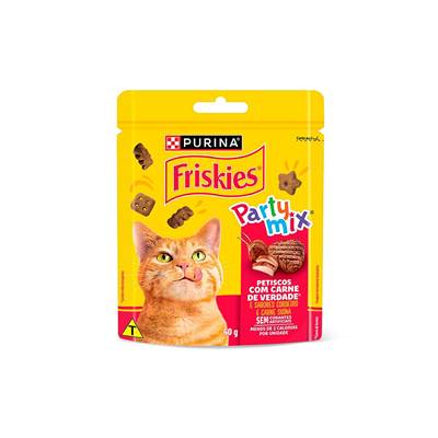 Friskies Party Mix Petisco para Gatos sabor Carne 40g
