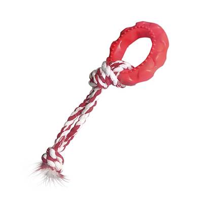 Brinquedo Furacão Pet Pneu Slick com Corda Vermelho para Cães U
