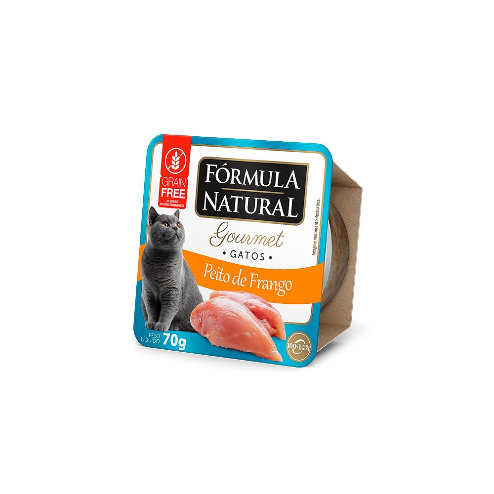 Ração Úmida Fórmula Natural Fresh Meat Gourmet para Gatos Adultos sabor Peito de Frango