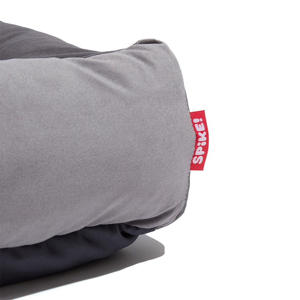 Cama Spike Retangular Veludo Cinza para Cães e Gatos