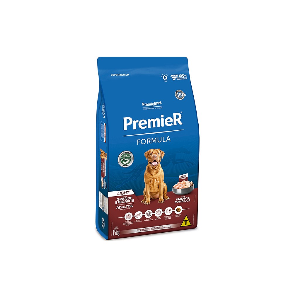 Ração Premier Fórmula Light para Cães Adultos Raças Grandes