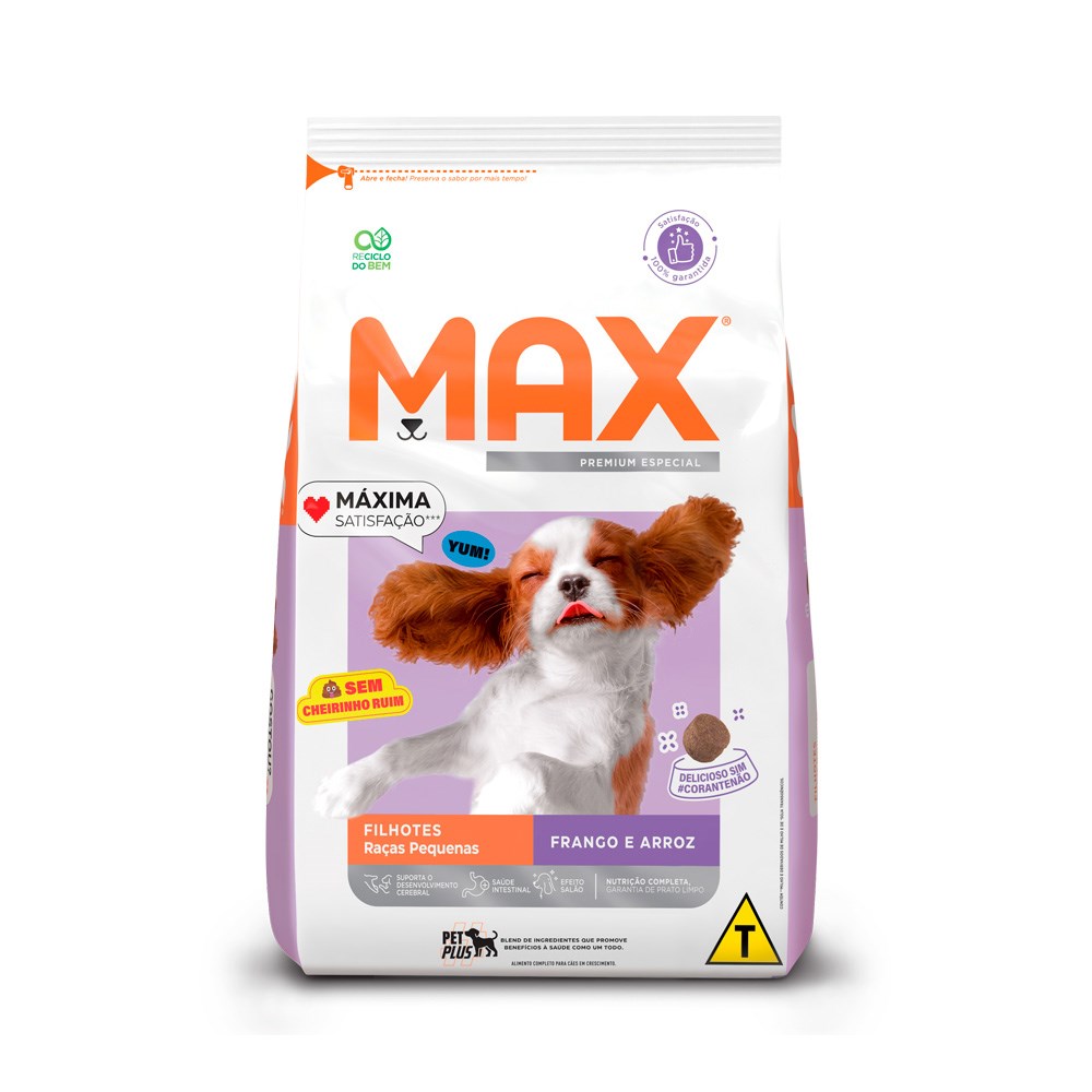 Ração Max para Cães Filhotes de Porte Pequeno sabor Frango e Arroz