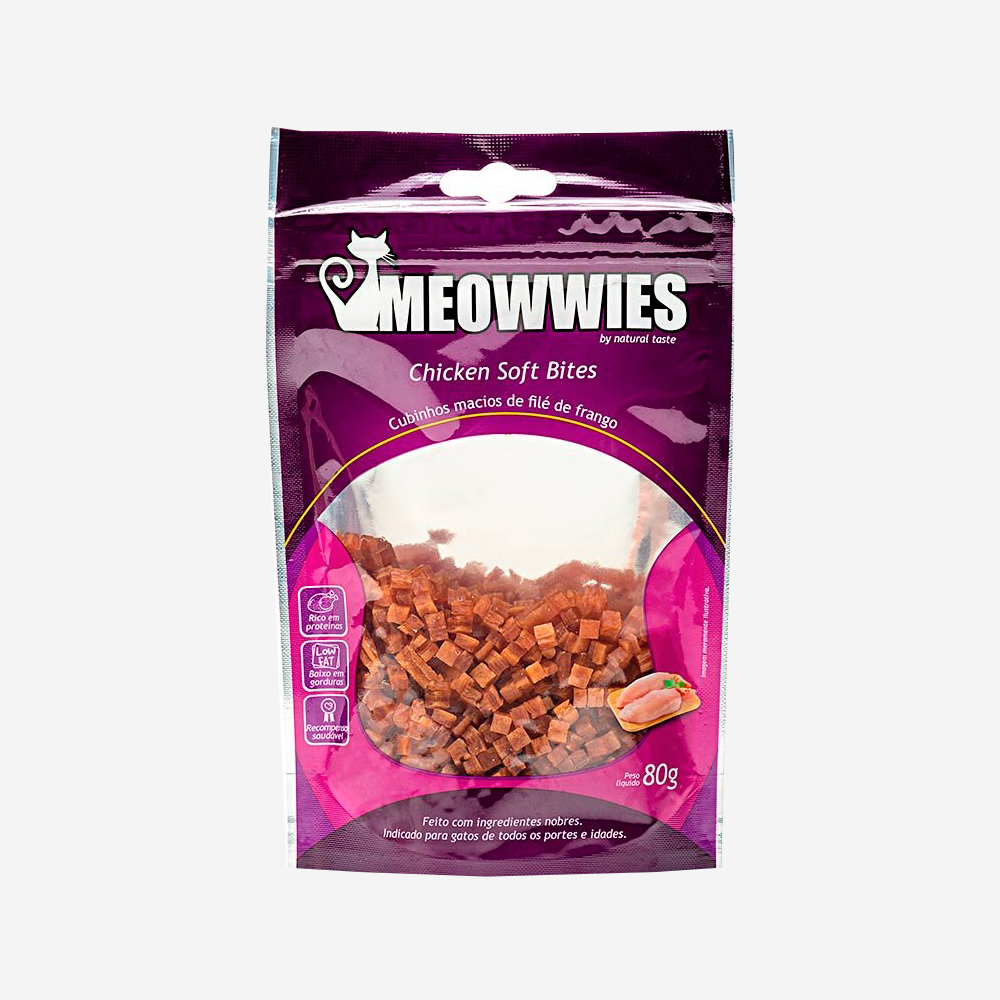 Snack Meowwies Chicken Soft Bites para Gatos