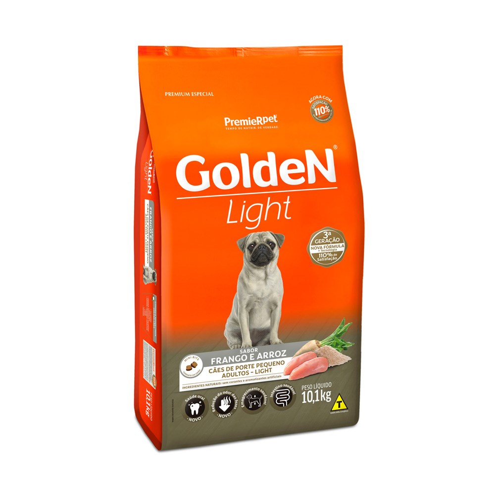 Ração Golden Fórmula Light Mini Bits para Cães de Pequeno Porte Adultos sabor Frango & Arroz