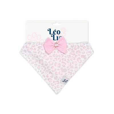 Bandana Leo e Lia Onça Rosa para Cães e Gatos G