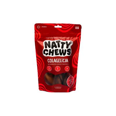 Osso Natty Chews Colágeno Bovino Natural para Cães - 2 Unidades U