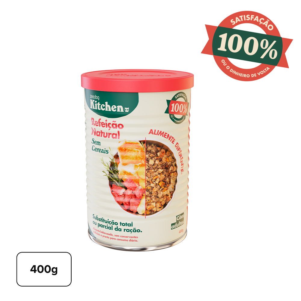 Lata Zee.Dog Kitchen para Cães Adultos Sem Cereais - Refeição Natural