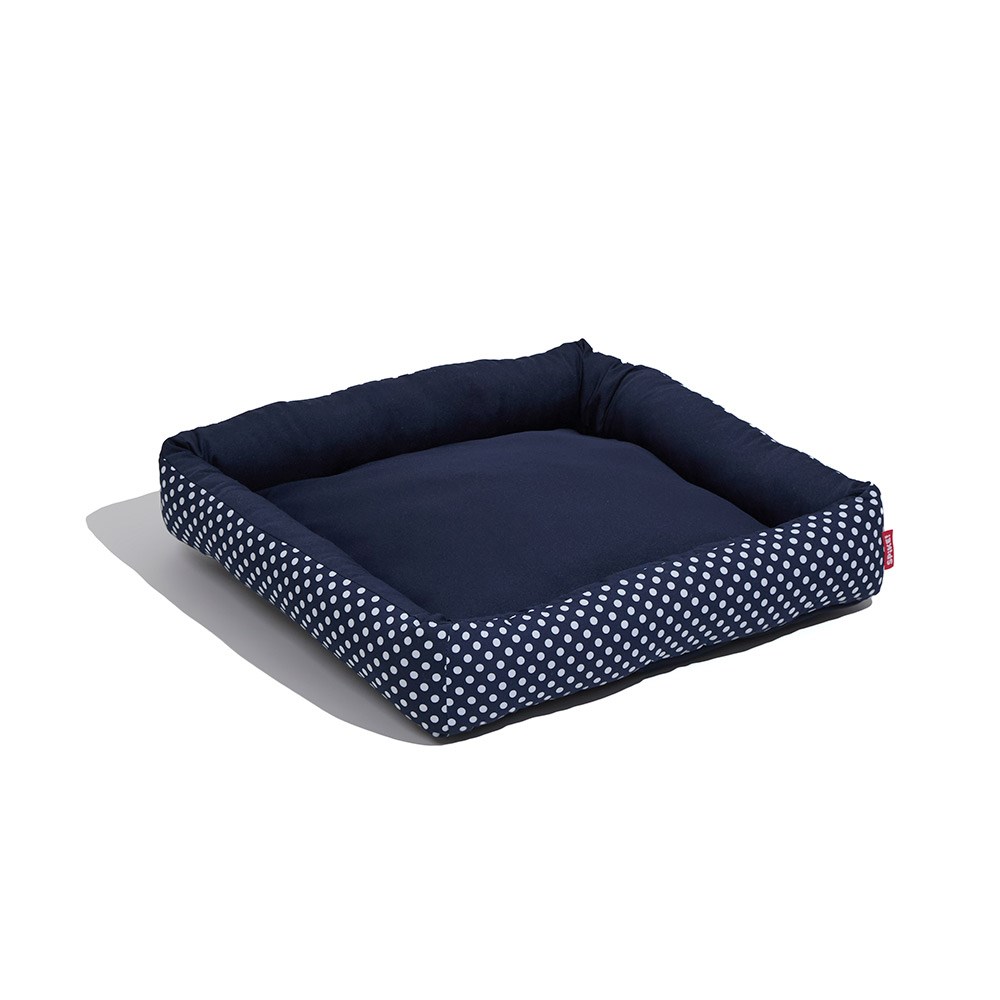 Cama Spike Quadrada Polka Azul para Cães e Gatos
