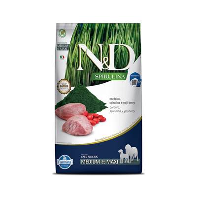 Ração N&D Spirulina para Cães Adultos de Porte Médio e Grande sabor Cordeiro, Spirulina e Goji Berry 10,1kg