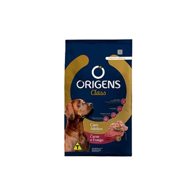 Ração Origens Class para Cães Adultos sabor Carne e Frango 20kg