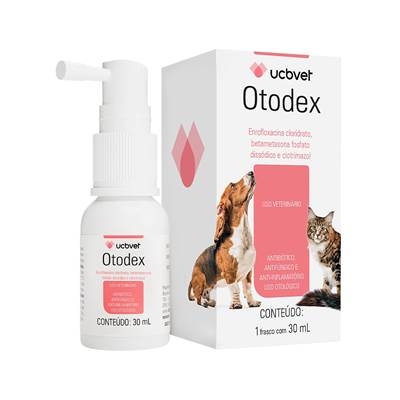 Antibiótico UCBVET Otodex para Cães e Gatos 30ml