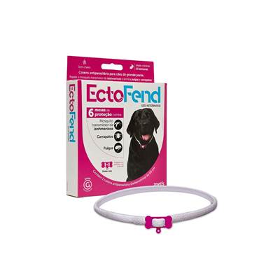 Coleira Antiparasitas EctoFend Zoetis Rosa para Cães de Grande Porte