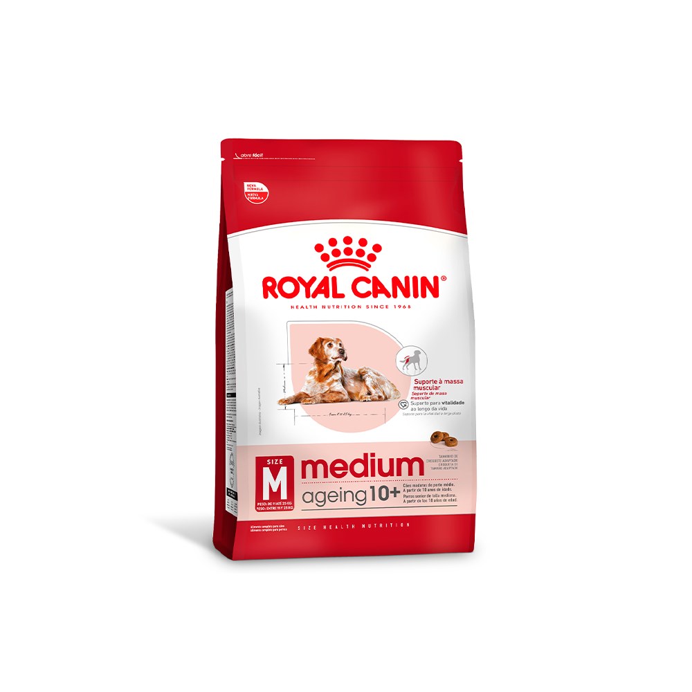 Ração Seca Royal Canin Medium Ageing 10 + para Cães Idosos de Porte Médio com 10 Anos ou mais 