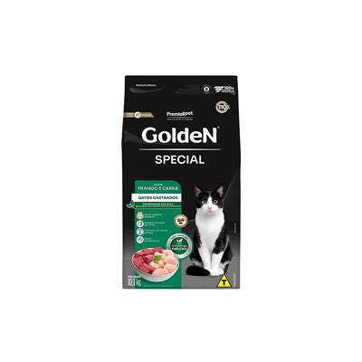 Ração Golden Special para Gatos Castrados sabor Frango e Carne