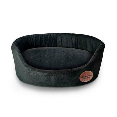 Cama São Benedito Pet Europa Luxo Sued Preta para Cães Tam 2
