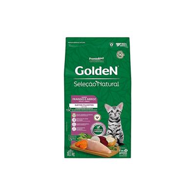 Ração Golden Seleção Natural para Gatos Filhotes sabor Frango & Arroz