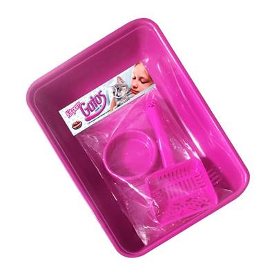 Kit Bandeja Furacão Pet Rosa para Gatos U