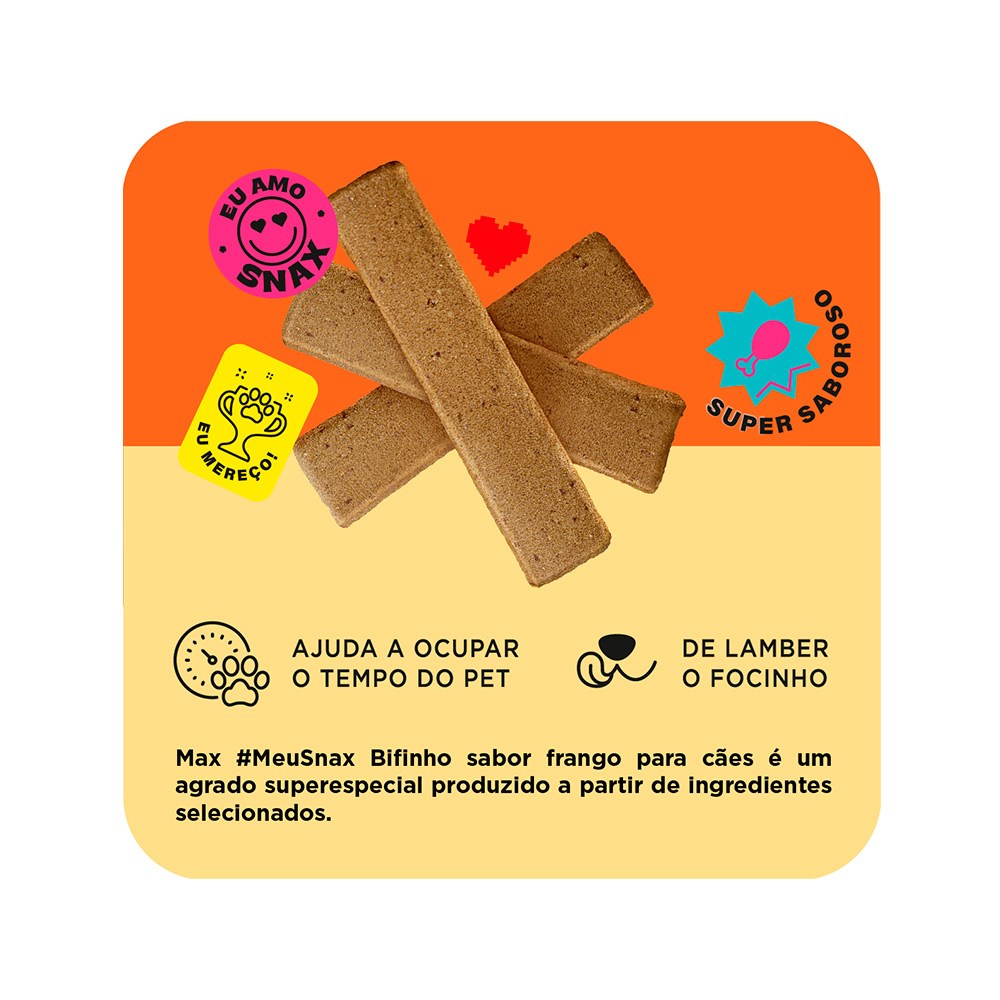 Snack Max Bifinho Frango para Cães Adultos