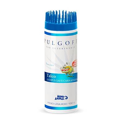 Talco Mundo Animal Pulgoff Anti-Pulgas e Carrapatos para Cães 130g
