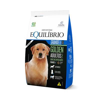 Ração Equilíbrio Golden para Cães Adultos de Grande Porte sabor Frango 12kg