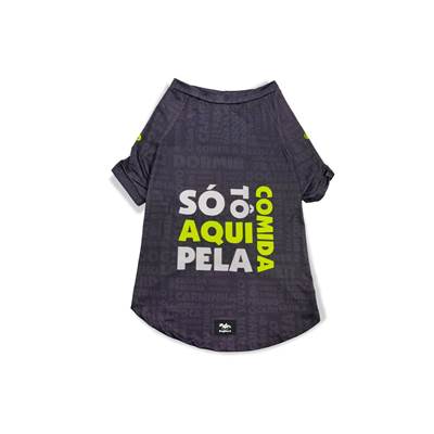 Roupa Dognerd Só Tô Aqui Pela Comida com UV50 Cinza para Cães 6