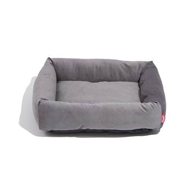 Cama Spike Retangular Veludo Cinza para Cães e Gatos P