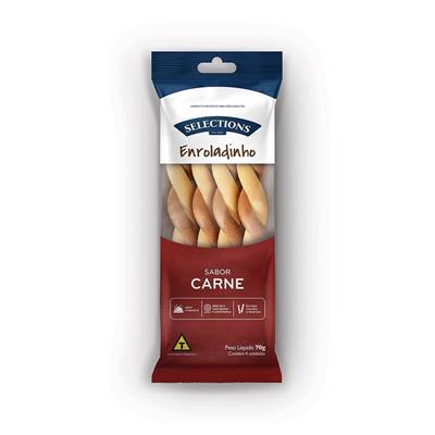 Snack Selections For Pets Enroladinho sabor Carne para Cães 70g