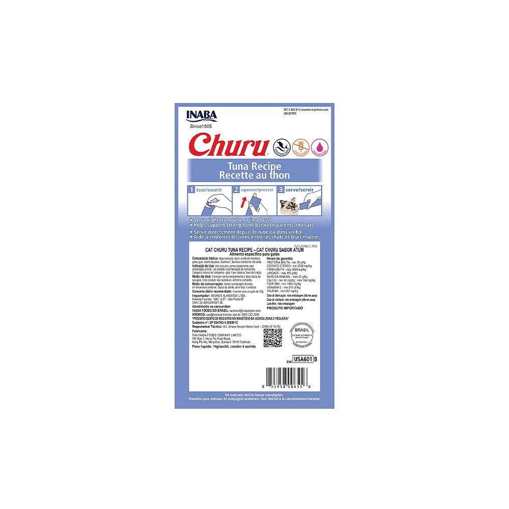 Petisco Cremoso Churu para Gatos sabor Atum 