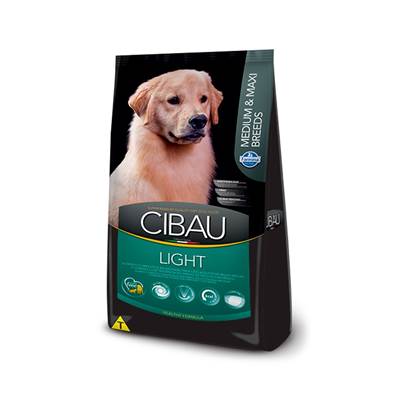 Ração Cibau Medium & Maxi Light para Cães Adultos de Raças Médias e Grandes 12kg