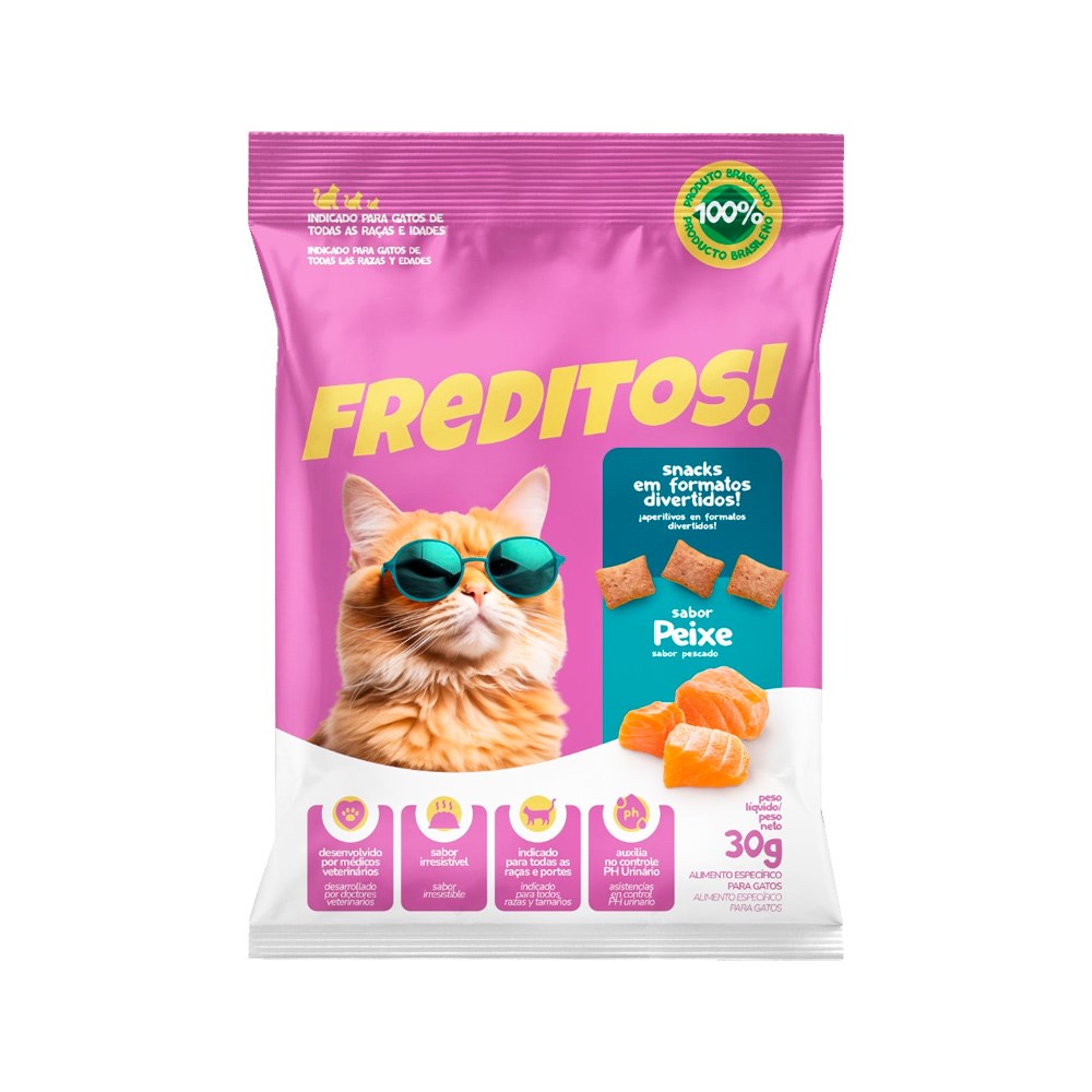 Petisco Freditos para Gatos sabor Peixe