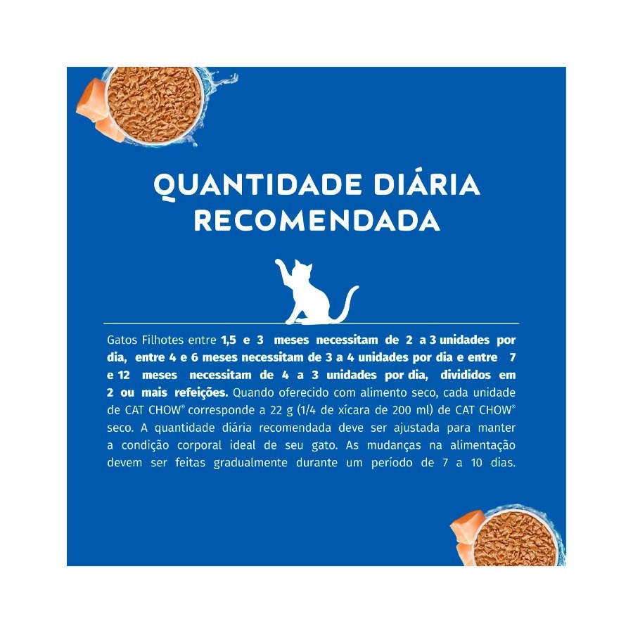 Ração Cat Chow Sachê para Gatos Filhotes sabor Frango ao Molho
