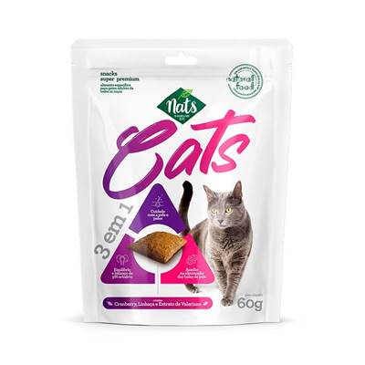 Snacks Nats Cats 3 em 1 para Gatos 60g