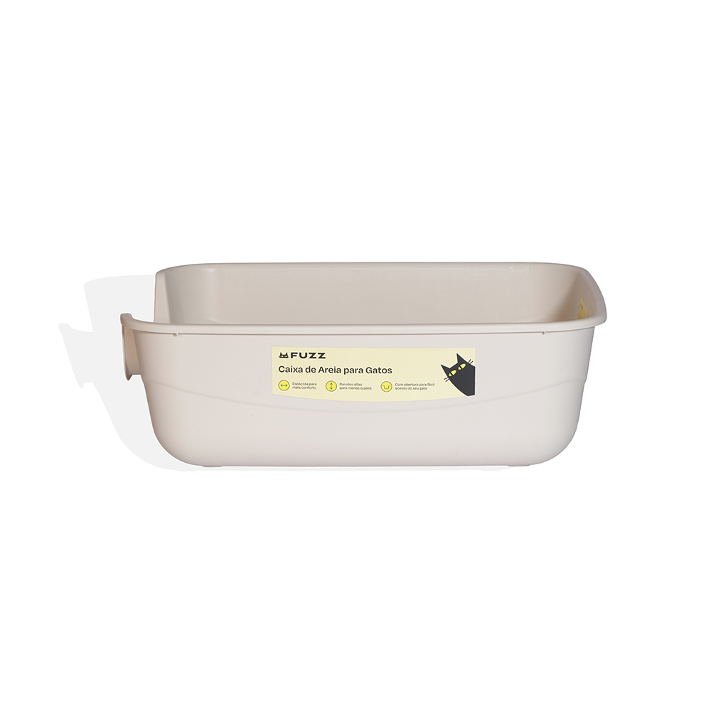 Bandeja Sanitária Fuzz Bege para Gatos
