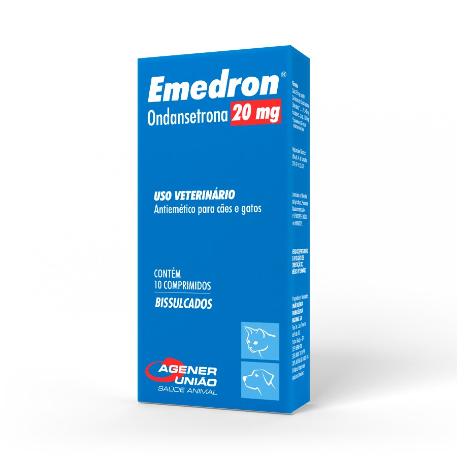 Antiemético Emedron para Cães e Gatos com 10 Comprimidos