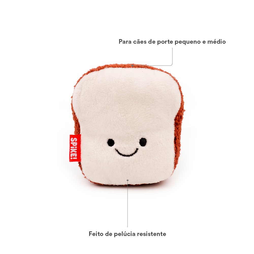 Brinquedo de Pelúcia para Cães Kawaii Pão de Forma