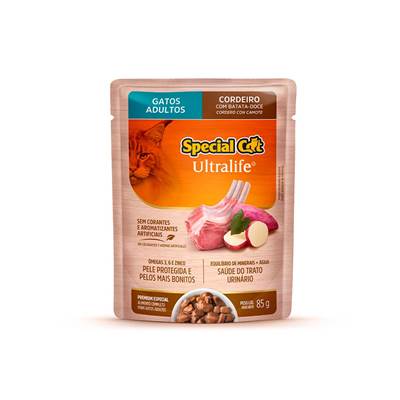 Ração Úmida Special Cat Ultralife Cordeiro com Batata-Doce para Gatos Adultos 85g