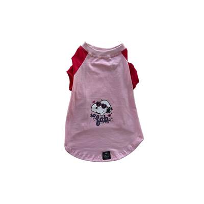 Camiseta Snoopy So Fab Rosa para Cães M