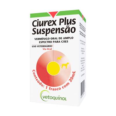 Vermífugo para Cães Ciurex Suspensão 20ml Vetoquinol 20ml